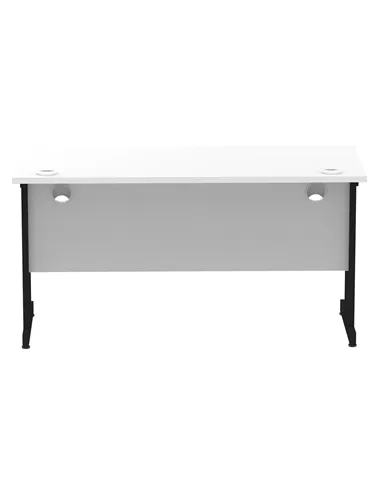 Dynamic Impulse 1400 x 600mm Straight Office Desk White Top Black Cantilever Leg MI003322