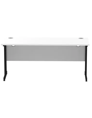 Dynamic Impulse 1600 x 600mm Straight Office Desk White Top Black Cantilever Leg MI003331