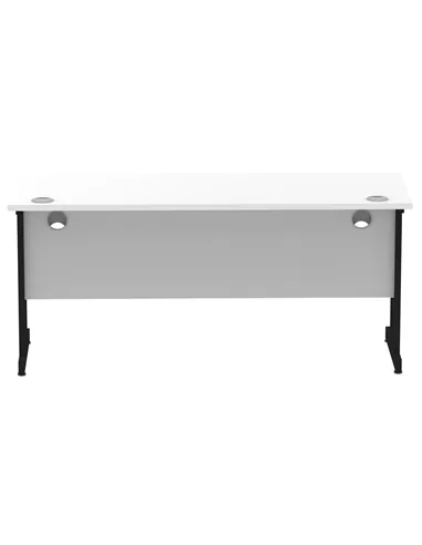 Dynamic Impulse 1600 x 600mm Straight Office Desk White Top Black Cantilever Leg MI003331