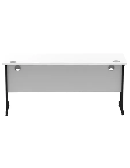 Dynamic Impulse 1600 x 600mm Straight Office Desk White Top Black Cantilever Leg MI003331