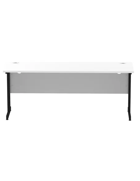 Dynamic Impulse 1800 x 600mm Straight Office Desk White Top Black Cantilever Leg MI003340