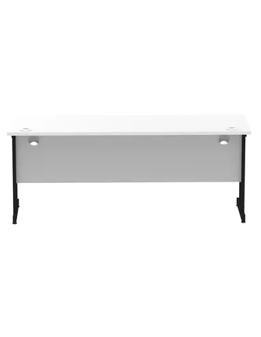 Dynamic Impulse 1800 x 600mm Straight Office Desk White Top Black Cantilever Leg MI003340