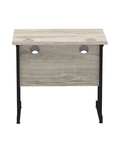 Dynamic Impulse 800 x 600mm Straight Office Desk Grey Oak Top Black Cantilever Leg MI003371