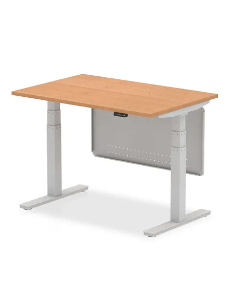 Dynamic Air Modesty 1200 x 800mm Height Adjustable Office Desk Oak Top Modesty Panel HA01297