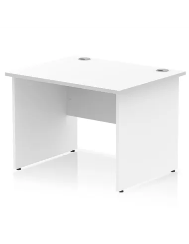 Dynamic Impulse 1000 x 800mm Straight Office Desk White Top Panel End Leg MI000392