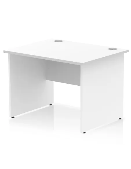 Dynamic Impulse 1000 x 800mm Straight Office Desk White Top Panel End Leg MI000392
