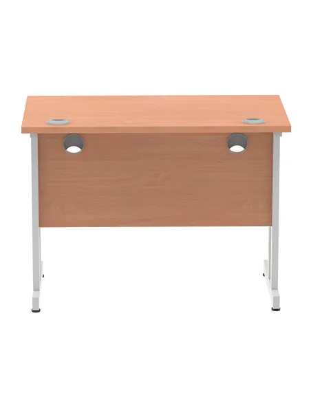 Dynamic Impulse 1000 x 600mm Straight Office Desk Beech Top Silver Cantilever Leg MI001678