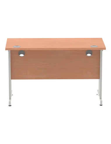 Dynamic Impulse 1200 x 600mm Straight Office Desk Beech Top Silver Cantilever Leg MI001679