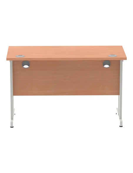 Dynamic Impulse 1200 x 600mm Straight Office Desk Beech Top Silver Cantilever Leg MI001679