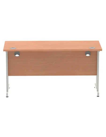 Dynamic Impulse 1400 x 600mm Straight Office Desk Beech Top Silver Cantilever Leg MI001680