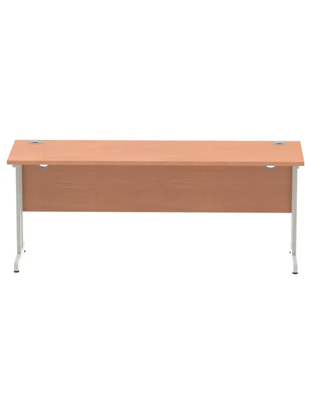 Dynamic Impulse 1800 x 600mm Straight Office Desk Beech Top Silver Cantilever Leg MI001682