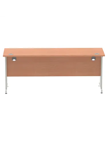 Dynamic Impulse 1800 x 600mm Straight Office Desk Beech Top Silver Cantilever Leg MI001682