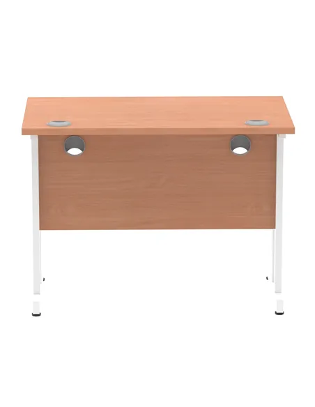 Dynamic Impulse 1000 x 600mm Straight Office Desk Beech Top White Cantilever Leg MI001683