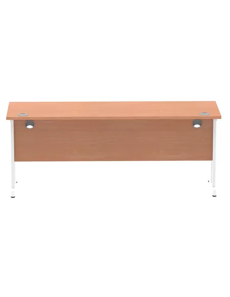 Dynamic Impulse 1800 x 600mm Straight Office Desk Beech Top White Cantilever Leg MI001687