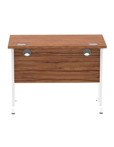 Dynamic Impulse 1000 x 600mm Straight Office Desk Walnut Top White Cantilever Leg MI001914