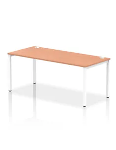 Dynamic Impulse Bench Single Row 1800 White Frame Office Bench Desk Beech IB00442