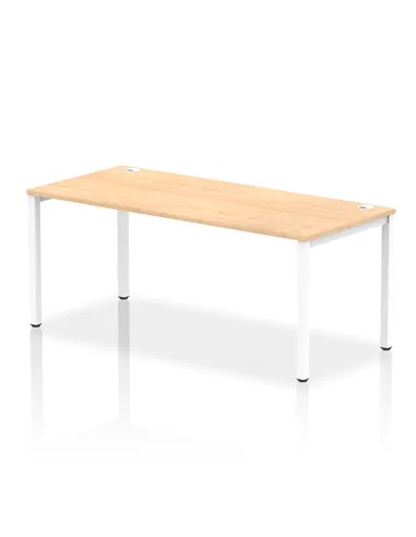 Dynamic Impulse Bench Single Row 1800 White Frame Office Bench Desk Maple IB00444