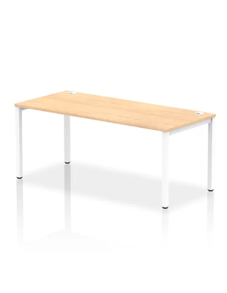Dynamic Impulse Bench Single Row 1800 White Frame Office Bench Desk Maple IB00444