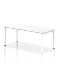 Dynamic Impulse Bench Single Row 1800 White Frame Office Bench Desk White IB00447