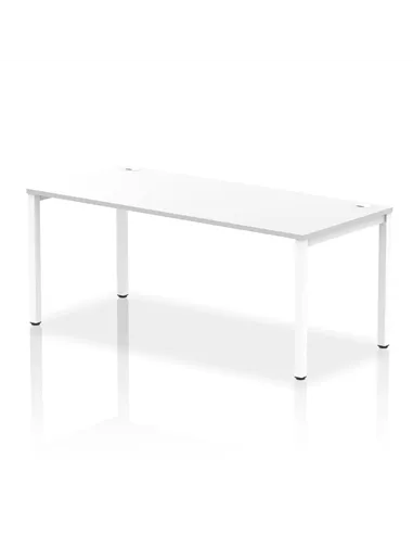 Dynamic Impulse Bench Single Row 1800 White Frame Office Bench Desk White IB00447