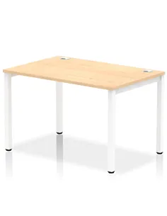 Dynamic Impulse Bench Single Row 1200 White Frame Office Bench Desk Maple IB00252