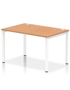 Dynamic Impulse Bench Single Row 1200 White Frame Office Bench Desk Oak IB00253