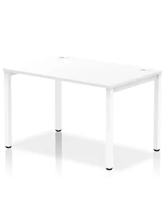 Dynamic Impulse Bench Single Row 1200 White Frame Office Bench Desk White IB00255