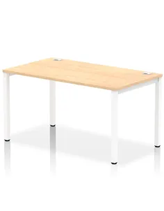 Dynamic Impulse Bench Single Row 1400 White Frame Office Bench Desk Maple IB00264