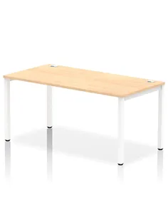 Dynamic Impulse Bench Single Row 1600 White Frame Office Bench Desk Maple IB00276