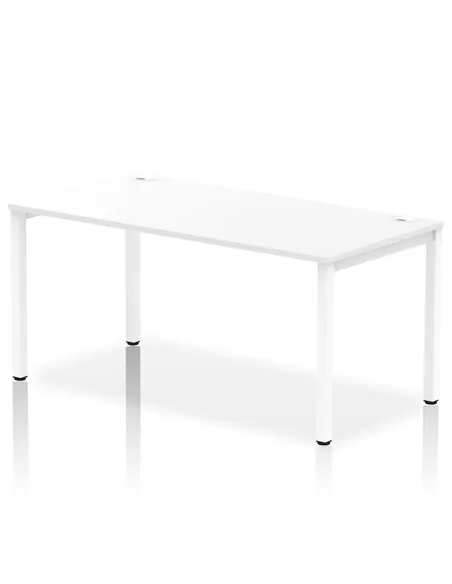 Dynamic Impulse Bench Single Row 1600 White Frame Office Bench Desk White IB00279