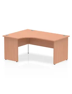 Dynamic Impulse 1600mm Left Crescent Office Desk Beech Top Panel End Leg I000387