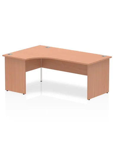 Dynamic Impulse 1800mm Left Crescent Office Desk Beech Top Panel End Leg I000389