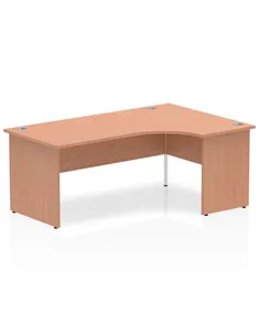 Dynamic Impulse 1800mm Right Crescent Office Desk Beech Top Panel End Leg I000390