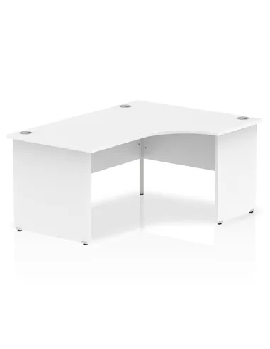 Dynamic Impulse 1600mm Right Crescent Office Desk White Top Panel End Leg I000410