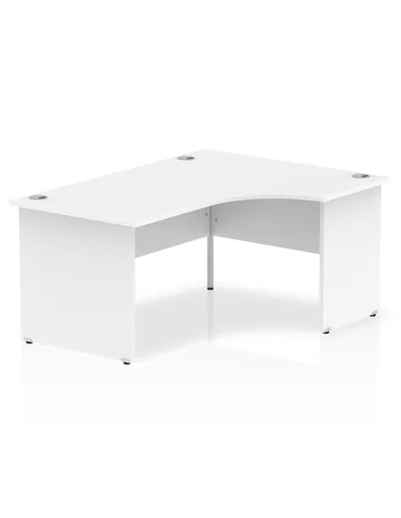 Dynamic Impulse 1600mm Right Crescent Office Desk White Top Panel End Leg I000410