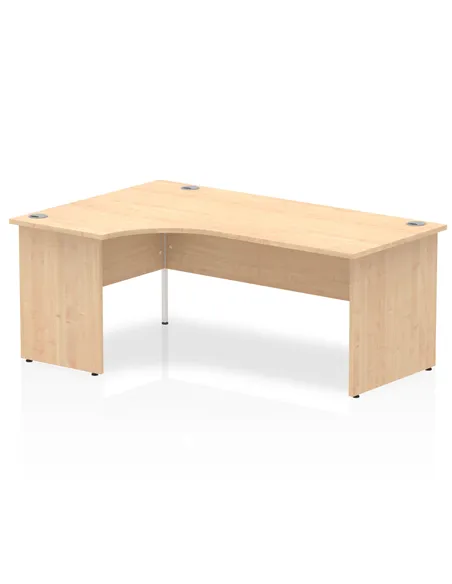Dynamic Impulse 1800mm Left Crescent Office Desk Maple Top Panel End Leg I000455