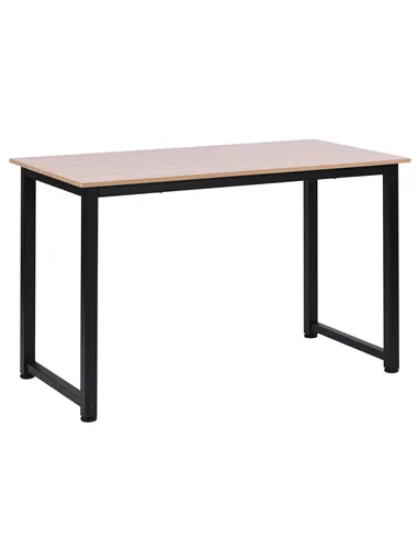 HOMCOM Computer Desk, Writing Table, 120 x 60 x 76cm Workstation for Home Office, Study with Metal Frame, Simple Assembly, Black