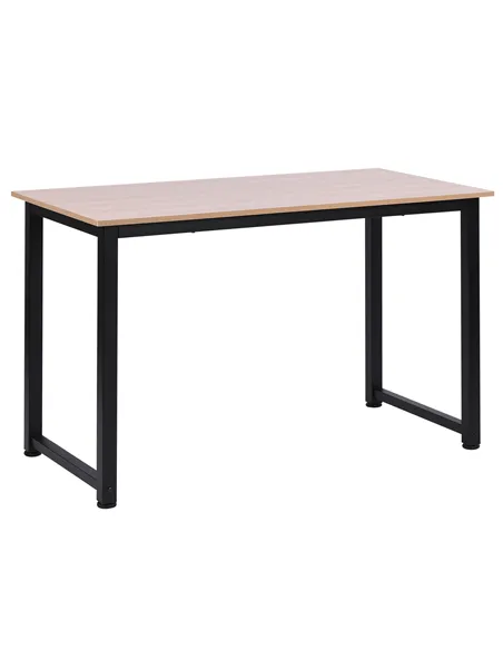 HOMCOM Computer Desk, Writing Table, 120 x 60 x 76cm Workstation for Home Office, Study with Metal Frame, Simple Assembly, Black