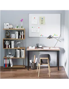 HOMCOM Computer Desk, Writing Table, 120 x 60 x 76cm Workstation for Home Office, Study with Metal Frame, Simple Assembly, Black 2