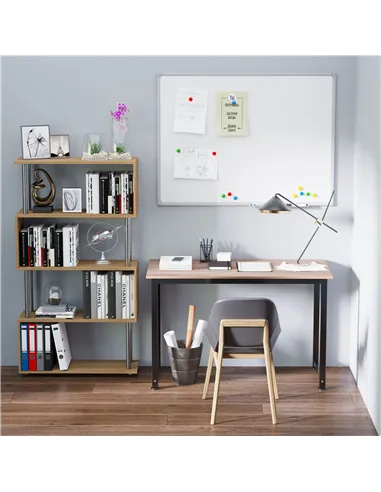 HOMCOM Computer Desk, Writing Table, 120 x 60 x 76cm Workstation for Home Office, Study with Metal Frame, Simple Assembly, Black