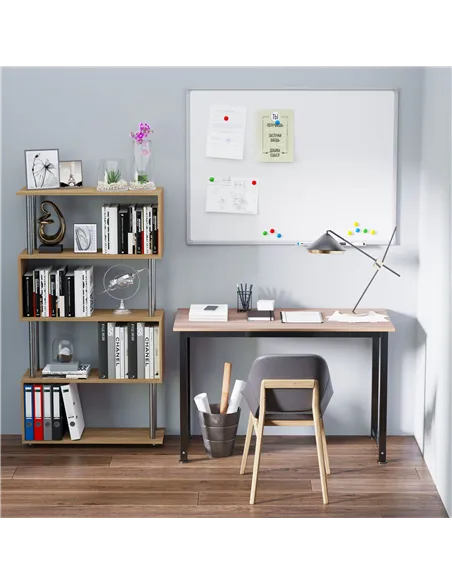 HOMCOM Computer Desk, Writing Table, 120 x 60 x 76cm Workstation for Home Office, Study with Metal Frame, Simple Assembly, Black