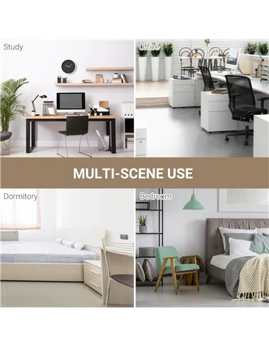 HOMCOM Computer Desk, Writing Table, 120 x 60 x 76cm Workstation for Home Office, Study with Metal Frame, Simple Assembly, Black