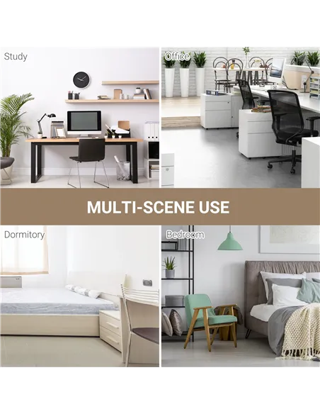 HOMCOM Computer Desk, Writing Table, 120 x 60 x 76cm Workstation for Home Office, Study with Metal Frame, Simple Assembly, Black