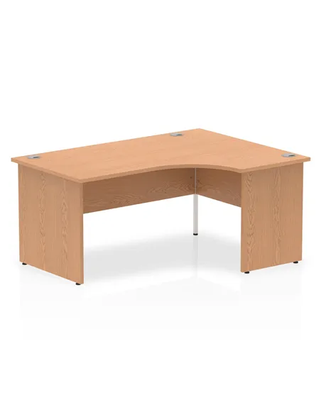 Dynamic Impulse 1600mm Right Crescent Office Desk Oak Top Panel End Leg I000845