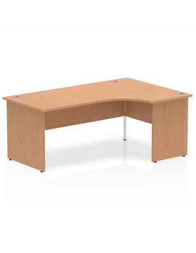 Dynamic Impulse 1800mm Right Crescent Office Desk Oak Top Panel End Leg I000847