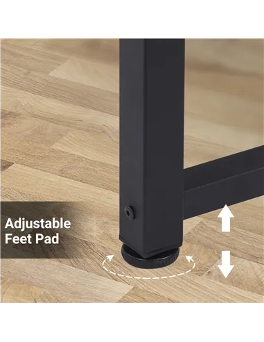 HOMCOM Computer Desk, Writing Table, 120 x 60 x 76cm Workstation for Home Office, Study with Metal Frame, Simple Assembly, Black