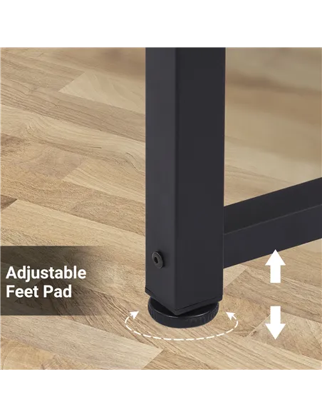 HOMCOM Computer Desk, Writing Table, 120 x 60 x 76cm Workstation for Home Office, Study with Metal Frame, Simple Assembly, Black