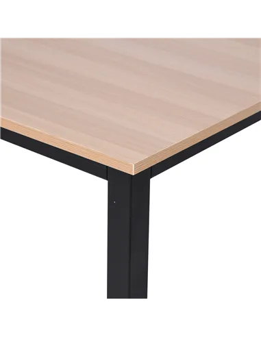 HOMCOM Computer Desk, Writing Table, 120 x 60 x 76cm Workstation for Home Office, Study with Metal Frame, Simple Assembly, Black