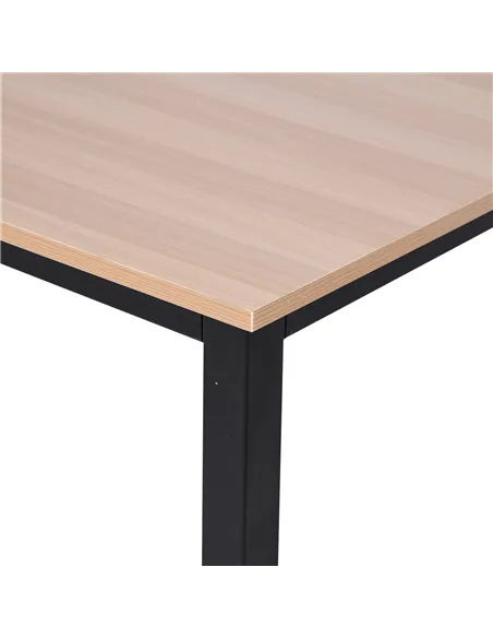 HOMCOM Computer Desk, Writing Table, 120 x 60 x 76cm Workstation for Home Office, Study with Metal Frame, Simple Assembly, Black