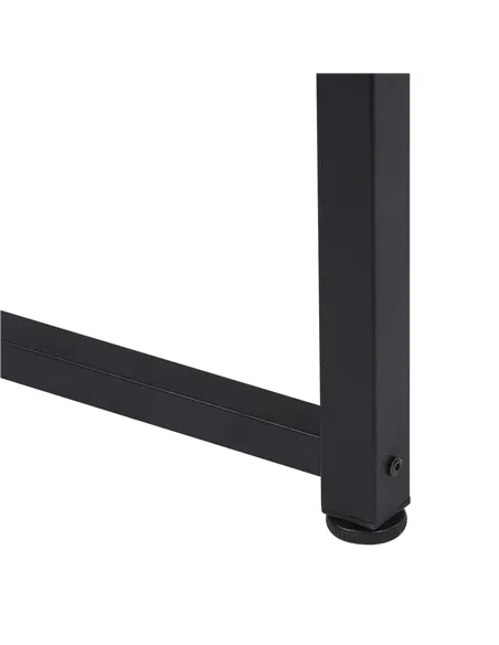 HOMCOM Computer Desk, Writing Table, 120 x 60 x 76cm Workstation for Home Office, Study with Metal Frame, Simple Assembly, Black